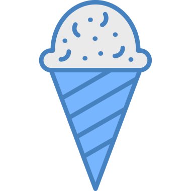 Dondurma ikonu. Web için dondurma vektör simgelerinin özet çizimi