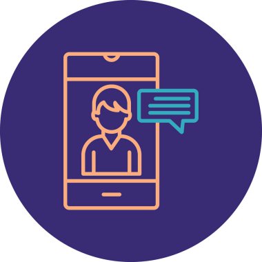 Sohbet simgesinin vektör illüstrasyonu