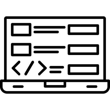 Kodlama vektör satırı simgesi