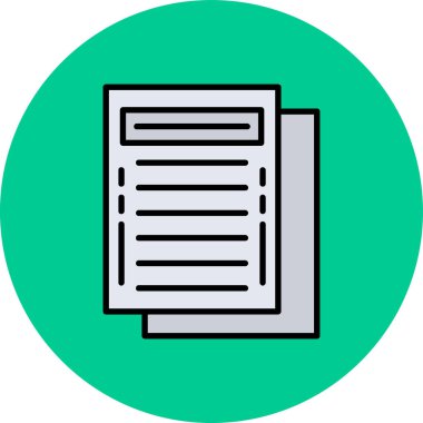 belge simgesi vektör illüstrasyonu