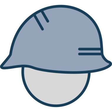 Kask simgesi vektör illüstrasyonu