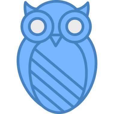 Baykuş. Web simgesi basit illüstrasyon