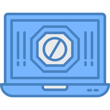 Simge vektör çizimi olmayan dizüstü bilgisayar