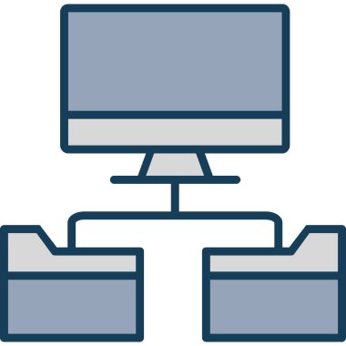 Monitör. Web simgesi basit illüstrasyon