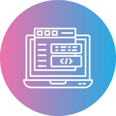 Bilgisayar simgesinin vektör illüstrasyonu