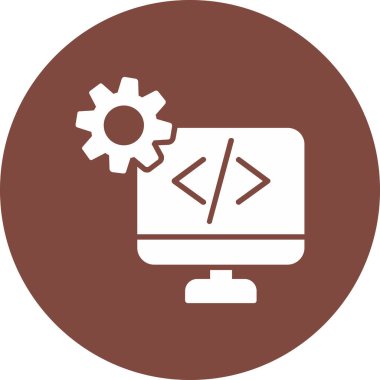 Programlama. Web simgesi basit illüstrasyon