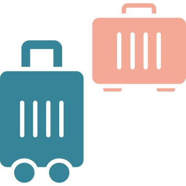 bagaj. Web simgesi basit illüstrasyon