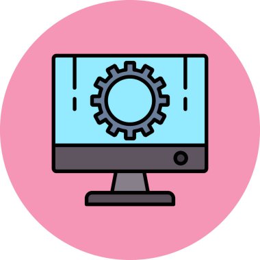 Bilgisayar simgesi. vektör illüstrasyonu