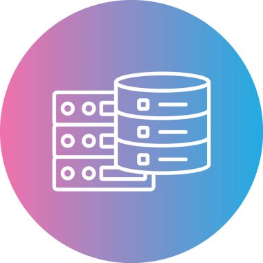 veri depolama. Web simgesi basit illüstrasyon