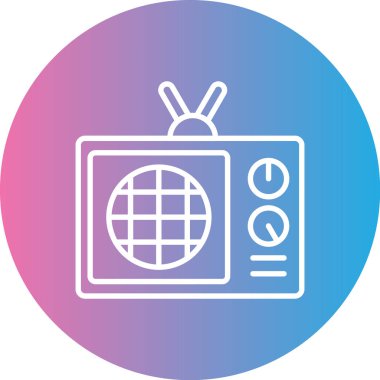 Vektör TV simgesi illüstrasyonu