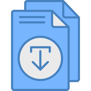 belge dosya simgesi vektör illüstrasyonu