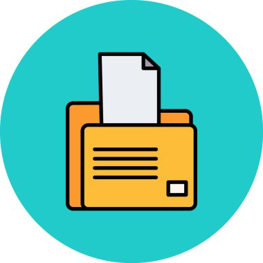 belge simgesi vektör illüstrasyonu