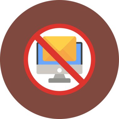 Yasak düz vektör simgesi