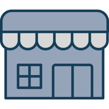 Dükkan. Web simgesi basit illüstrasyon