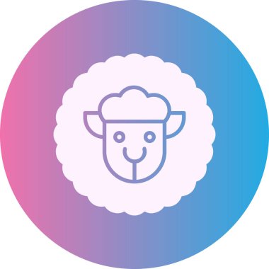 Koyun simgesinin vektör illüstrasyonu