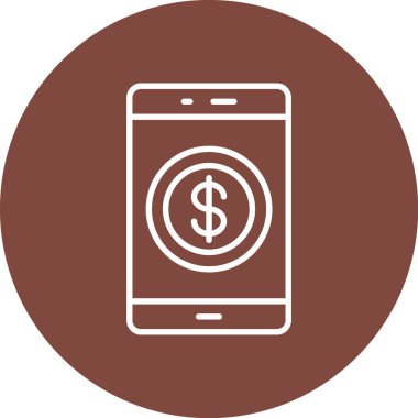 Modern akıllı telefon simgesinin vektör çizimi