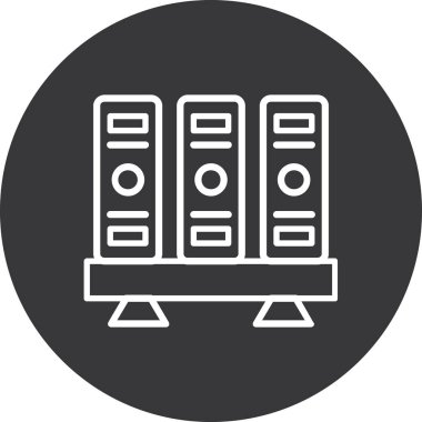 Sunucu. Web simgesi basit illüstrasyon