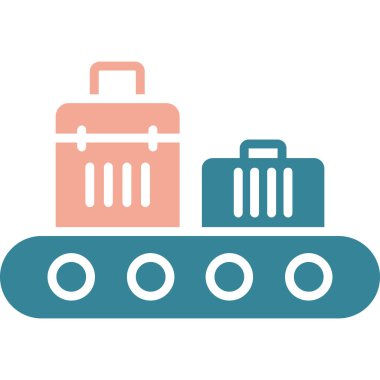 bagaj. Web simgesi vektör illüstrasyonu