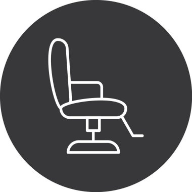 ofis sandalyesi ikon vektör illüstrasyonu