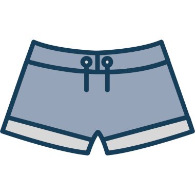 Şort. Web simgesi basit illüstrasyon