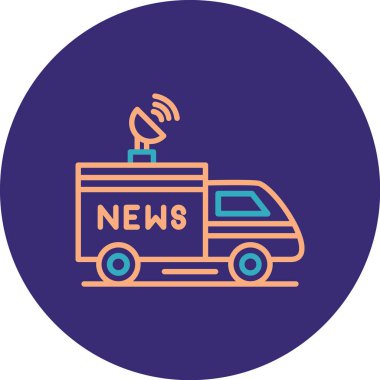 Haberler. Web simgesi basit illüstrasyon