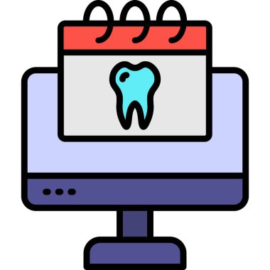 Dizüstü bilgisayar simgesi vektör çizimi