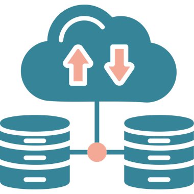 veri merkezi düz vektör simgesi