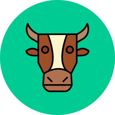 inek simgesi vektör illüstrasyonu