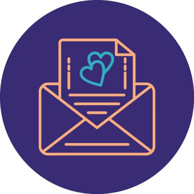 Bir kalp simgesinin vektör illüstrasyonu