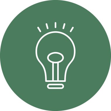 Ampul vektör simgesi fikri. Basit resimleme