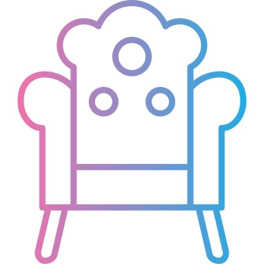 Sandalye. Web simgesi basit illüstrasyon