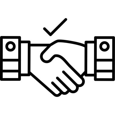 deal vector thin line icon