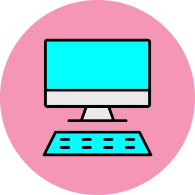 Bilgisayar. Web simgesi basit illüstrasyon