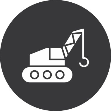 ekskavatör simgesi, vektör illüstrasyon tasarımı