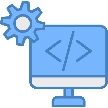 Bilgisayar. Web simgesi basit illüstrasyon