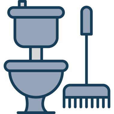 Tuvalet. Web simgesi basit illüstrasyon