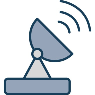 uydu çanak anten simgesi doldurulmuş dış hat biçimi