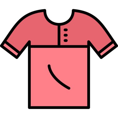 Şirin bir bebek kıyafetinin vektör çizimi