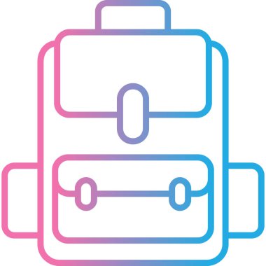 Bavul. Web simgesi basit illüstrasyon