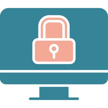 düz vektör simgesini kilitle