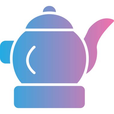 Çaydanlık. Web simgesi basit illüstrasyon