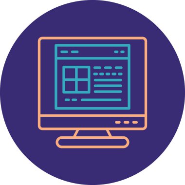 tarayıcı simgesi vektör illüstrasyonu