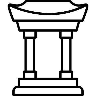 Anıt. Web simgesi basit tasarım