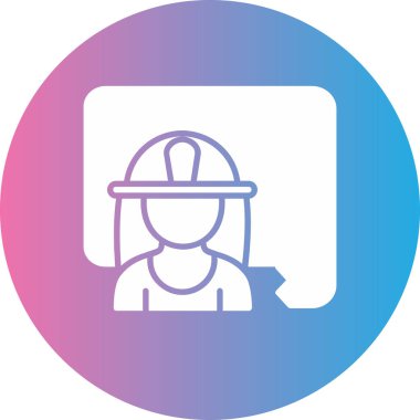 Kadın simgesinin vektör illüstrasyonu