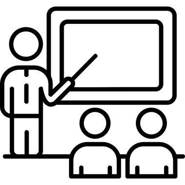 izleyici toplantı simgesi ana hatları biçiminde