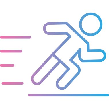 ok simgesi vektör illüstrasyonuyla atlayan adam