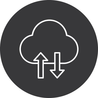 bulut hesaplama simgesi, vektör illüstrasyonu