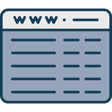 Web tarayıcı vektör simgesi