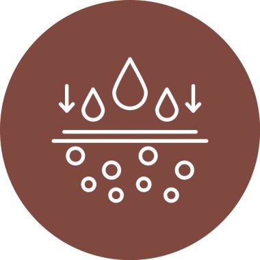 Su bırakma simgesinin vektör illüstrasyonu