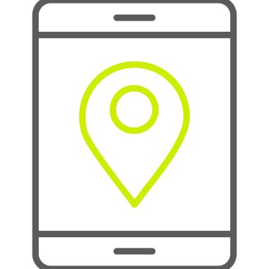 konum pin konum simgesi ana hat biçiminde